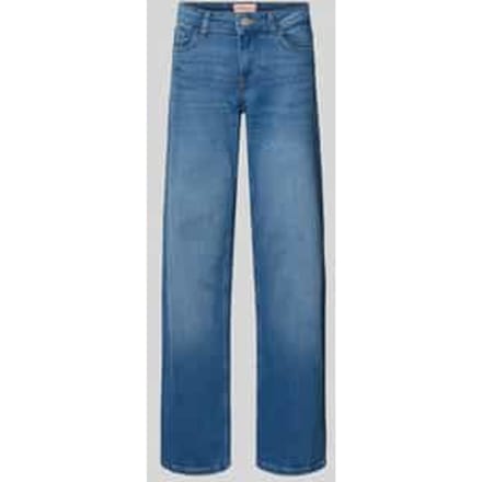 Wide leg jeans van katoenmix, model JUDY'