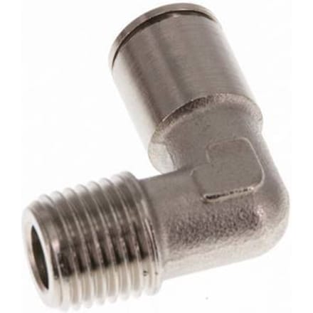 8mm x R1/4'' 90 graden L-verbinding Messing Insteekfitting Buitendraad NBR [2 Stuks]