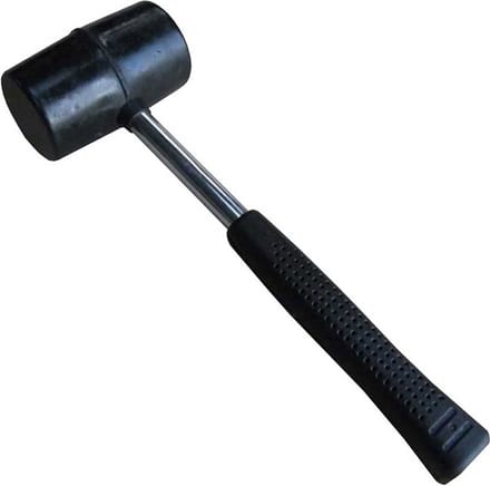 T-rax rubberen hamer - zwart - 8oz - anti-slip handgreep