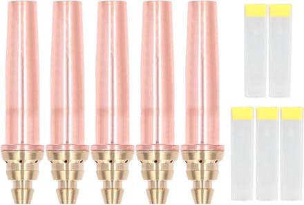 Snijmondstukken Set - Precisie Tips - Metaal Bewerken - Cyclone Gasstroom - 5 Stuks - Messing