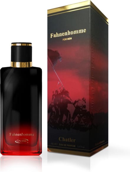 Other Fahnenhomme voor mannen 100ml - Chatler. Herenparfum Eau de Parfum, houtachtig-florale met tonen van lavendel, nootmuskaat en een lederen basis.
