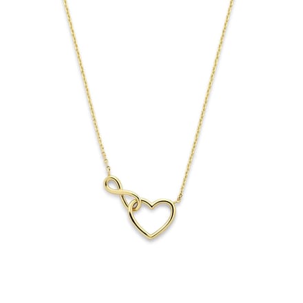 Collier hartje en infinity 40 - 42 - 44 cm