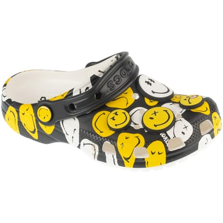Crocs Classic Smiley Clog K, Kinderen, Zwart, Slippers, maat: 36/37