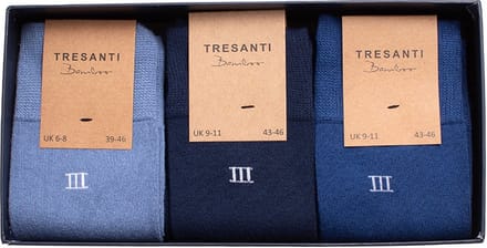 TRESANTI | ZOLA I Giftbox bamboe sokken 3 pcs | Sky Blauw | Size 39/42