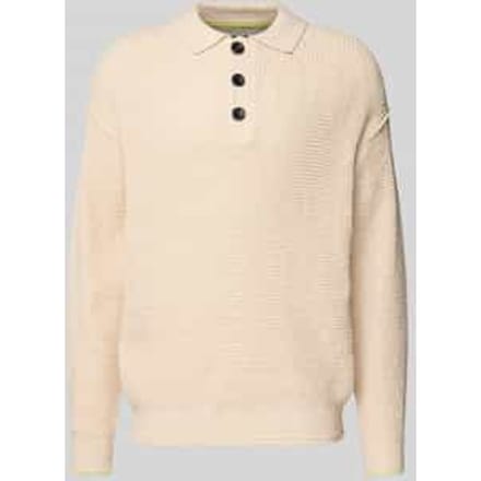 Gebreide pullover met linnen