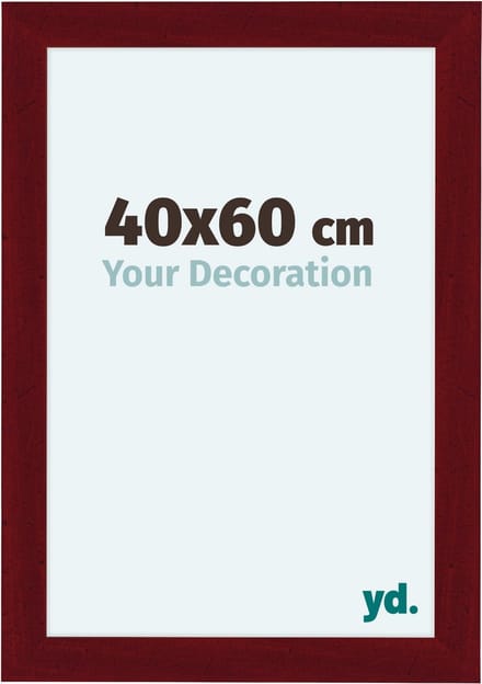 Your Decoration - Fotolijst 40x60 cm - MDF - Wijnrood Geveegd - Como