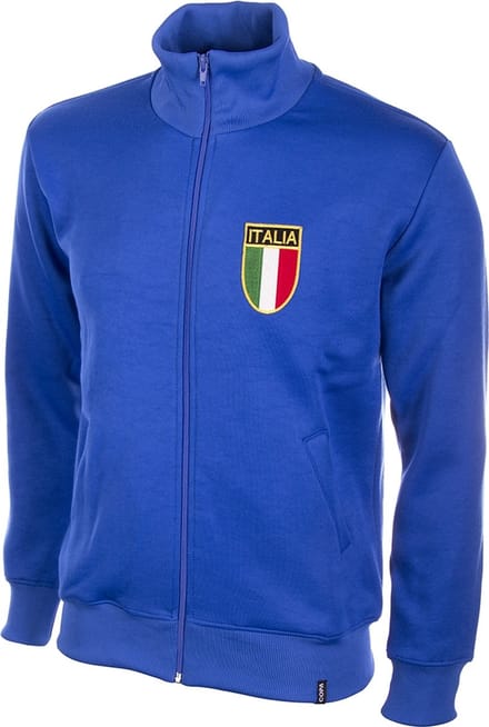 COPA - Italië 1970's Retro Voetbaljack - Mannen - Blauw - XXL