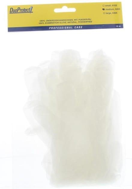 Duoprotect Handschoen vinyl poedervrij medium 10 Stuks