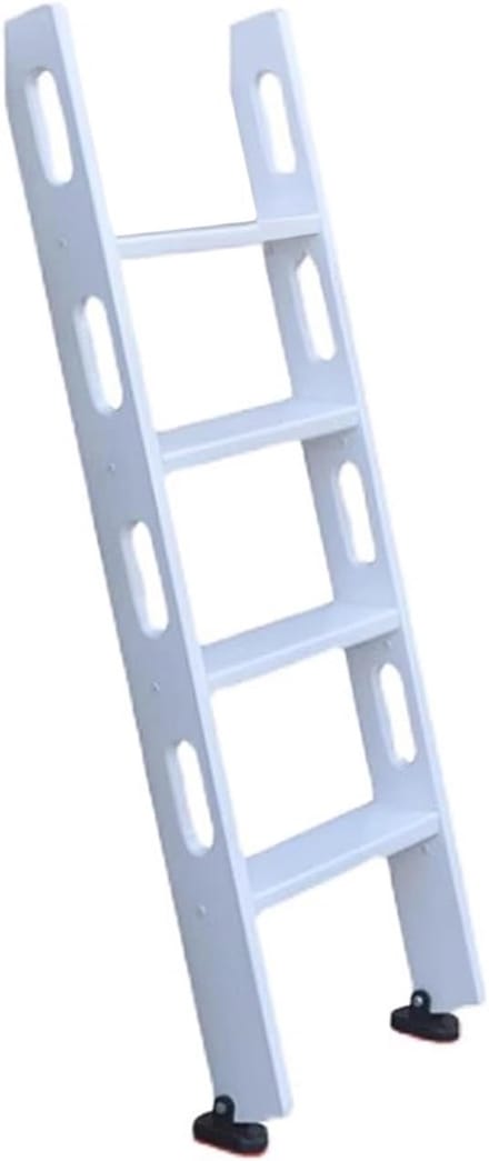 Stapelbedladder - Bedtrapladder Hout - Veilig Klimmen - Antislip Leuning - 125 cm - Wit