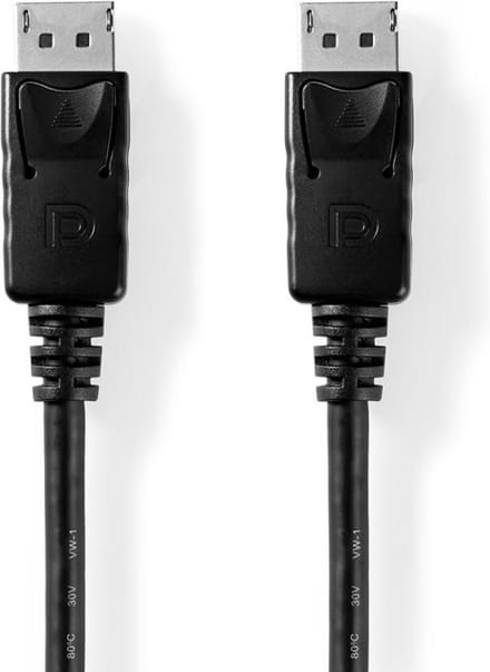 DisplayPort v1.1 Kabel - 4K 30Hz - 2 meter - Zwart