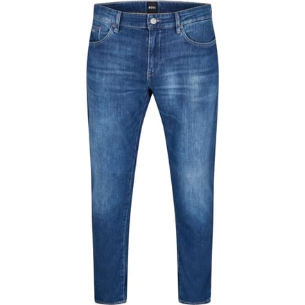 Boss Heren Delaware 3-1 771 effen slim-fit spijkerbroek (Medium Blauw)