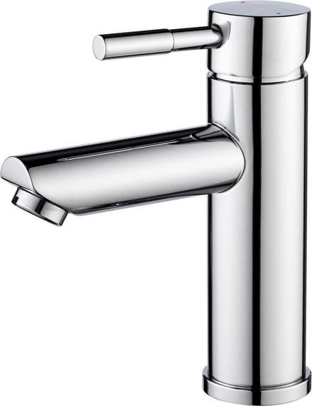 Diamond Line Eva - Wastafelmengkraan - Opbouw - Rond - Laag - Chroom - 1 Greeps