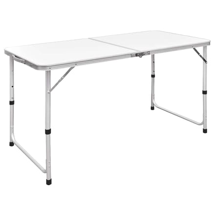 vidaXL - Campingtafel - inklapbaar - en - verstelbaar - 120x60 - cm - aluminium