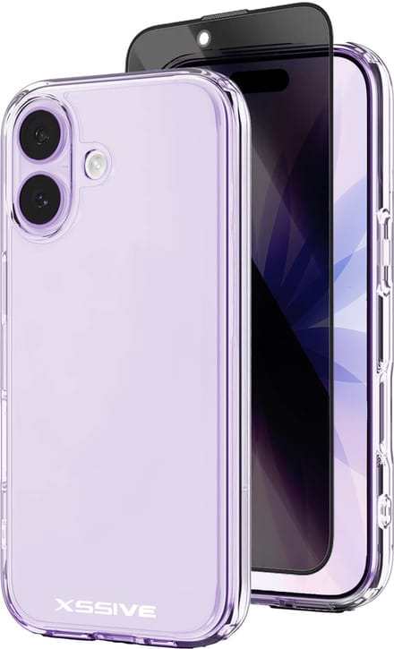 Xssive - Beschermset geschikt voor iPhone 17 Hoesje en Privacy Screenprotector - Transparant