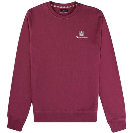 Aquascutum Unisex Volwassen Logo Actieve Sweatshirt (Bordeaux)