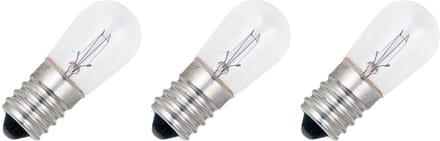 Signaallamp E14 60V 10W - 166 mAh - 3 stuks - S18 Gloeilamp Ø18mm - 46mm - 2500K - Dimbaar
