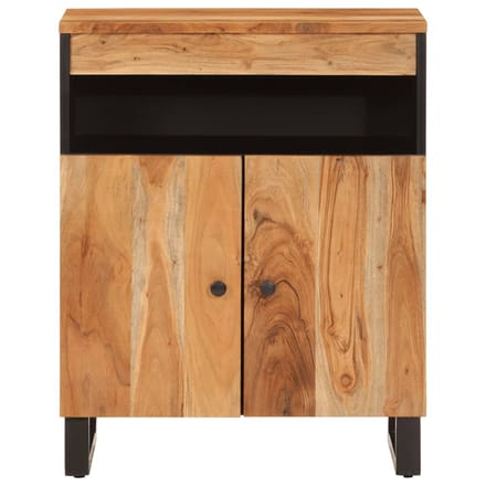 vidaXL - Dressoir - met - 2 - deuren - 60x33x75 - cm - massief - acaciahout