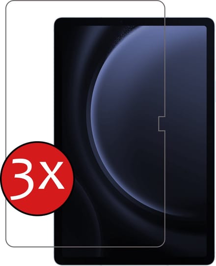 Screenprotector - 3 Stuks - Geschikt voor Samsung Galaxy Tab S9 FE Plus - Extra Sterk - Beschermglas - Gehard Glas - Tempered Glass - Screen Protector