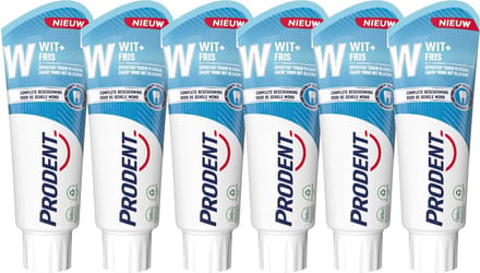Prodent Tandpasta - Wit + Fris - Voordeelverpakking 6 x 75 ml