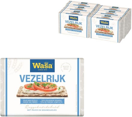 Wasa Vezelrijk Knäckebröd - 6 x 300g