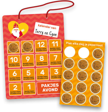 Folat Aftelkalender Sinterklaas 27 X 35 Cm Papier Rood/oranje
