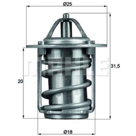 Thermostaat, koelvloeistof MAHLE TX 6 83