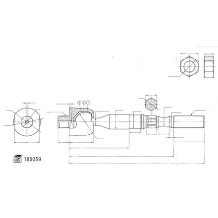 Axiaalgewricht, spoorstang FEBI BILSTEIN 185059
