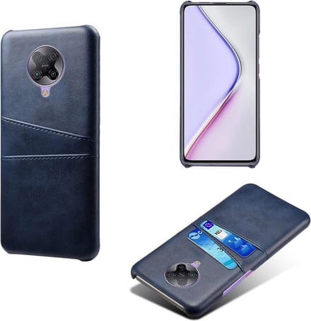 Backcover met Opbergvakjes + PMMA Screenprotector voor Xiaomi Poco F2 Pro _ Blauw