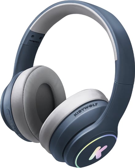 KIDYWOLF K-EARS Bluetooth Kinderkoptelefoon Blauw – 85dB Volume Limiet, Draadloos & Opvouwbaar, LED - 5+