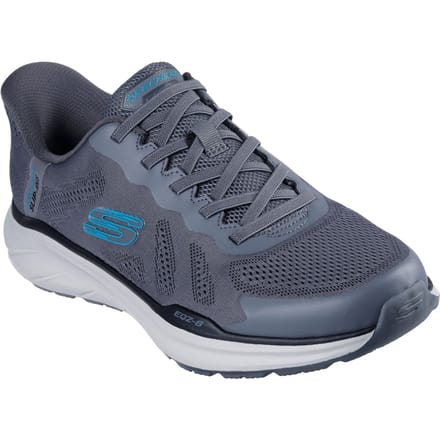 Skechers Equalizer 6.0 Textiel Heren Sneakers Charcoal/Blauw