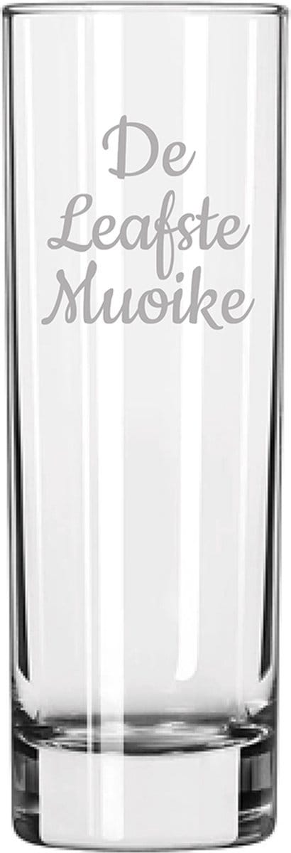 Gegraveerde longdrinkglas 22cl De Leafste Muoike