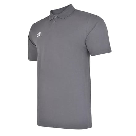 Umbro Jongens Essential Poloshirt (Koolstof/Wit)