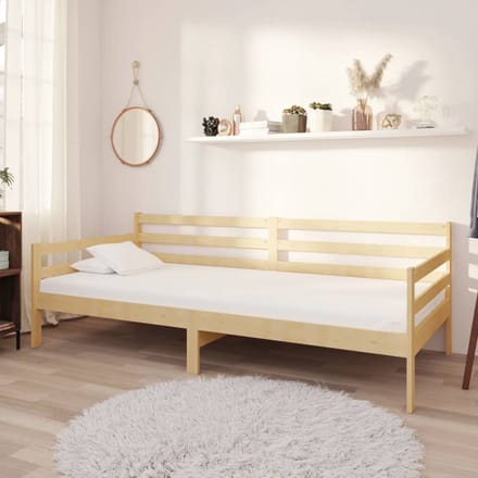 vidaXL - Slaapbank - met - matras - massief - grenenhout - 90x200 - cm