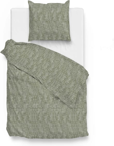Zohome Blitz Dekbedovertrek - Eenpersoons - Flanel - 140x200-220cm - Groen