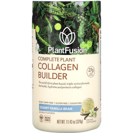 PlantFusion, Constructeur de Collagène Végétal Complet, Crème Vanille, 11,43 oz (324 g)