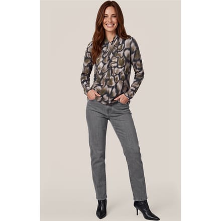 Roby Print Top Olijfgroen / Multi