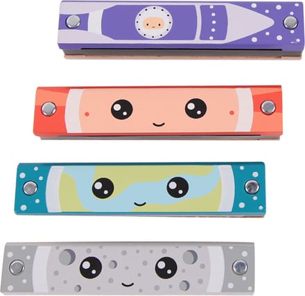Speelgoed Mondharmonica Hout Voor Kinderen - Kleur Grijs