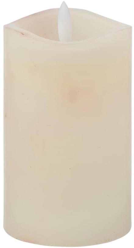 LED candle wetlook ivory H12,5