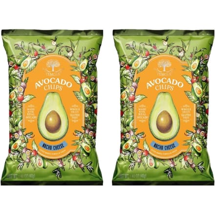Temole Chips d'Avocat Salsa Tomate Snack Croustillant au Four 80g (40g x 2 Paquets) orange