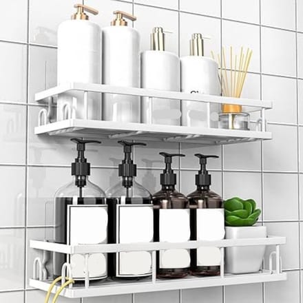 Thuys – Doucherek Aan Douchewand – Doucherek Zonder Boren – Doucherek Hoek – 12 x 30.4 x 5.5 cm – Wit