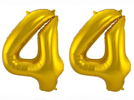 Folieballon 44 jaar - Goud - 86 cm