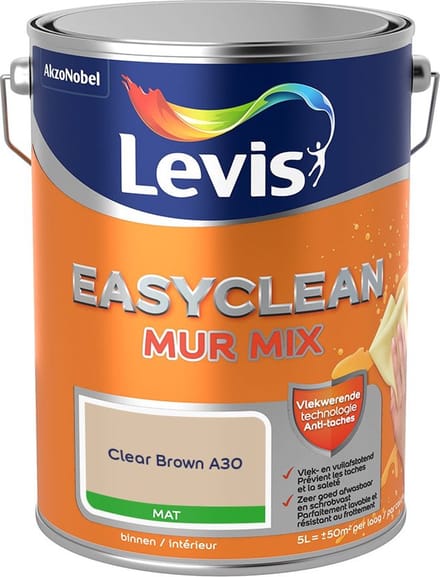 Levis - Easyclean Mur Mat Mix - Clear Brown A30 - Mengverf - 5 L
