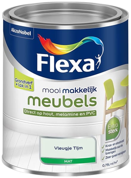 Flexa - Mooi Makkelijk Meubels Mat - Vleugje Tijm - Mengverf - 750 Ml
