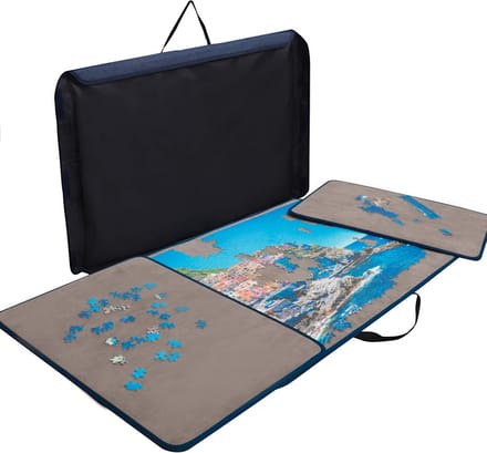 Draagbare puzzelhoes met antislip oppervlak voor 1000 stukjes - donkergrijs