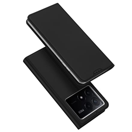 Dux Ducis Slim Softcase Bookcase voor de Xiaomi Poco X6 Pro - Zwart