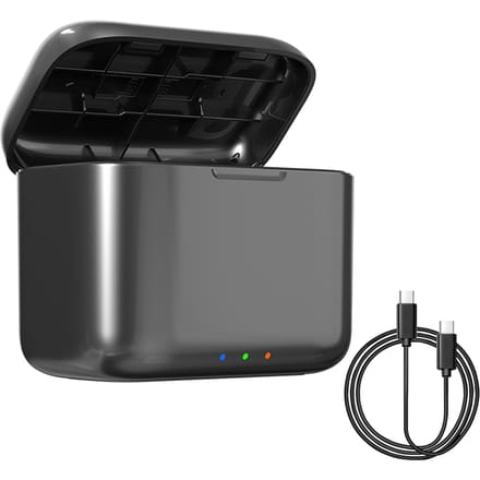 aMagisn AD13 2-sleuven Batterijlader Draagbare PD3.0/ PD2.0 Snelladen Box Batterij Oplaadhoes zwart