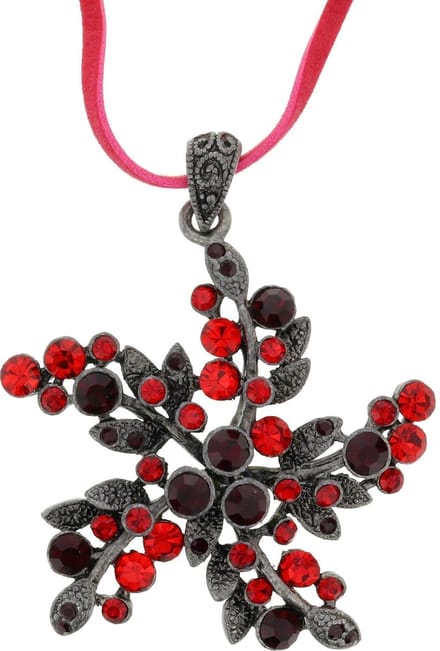 Behave - Ketting Met Bloemenhanger - Rood - Romantische Statementstijl