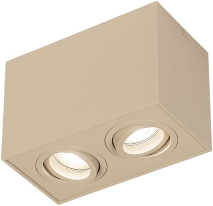 Lumidora Opbouwspot 75556 - BOHR - 2 Lichts - GU10 - Beige - Metaal