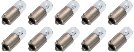 Signaallamp Ba9s 30V 1.5W - 50 mAh - 10 stuks - T9 Gloeilamp Ø9mm - 23mm - 2500K - Dimbaar
