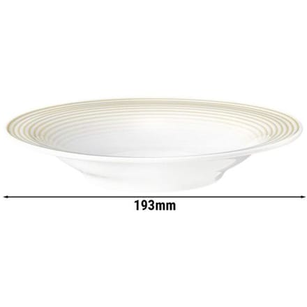 (6 stuks) SELTMANN WEIDEN Salade bord - Ø 190mm - Zandbeige Wit / Geel